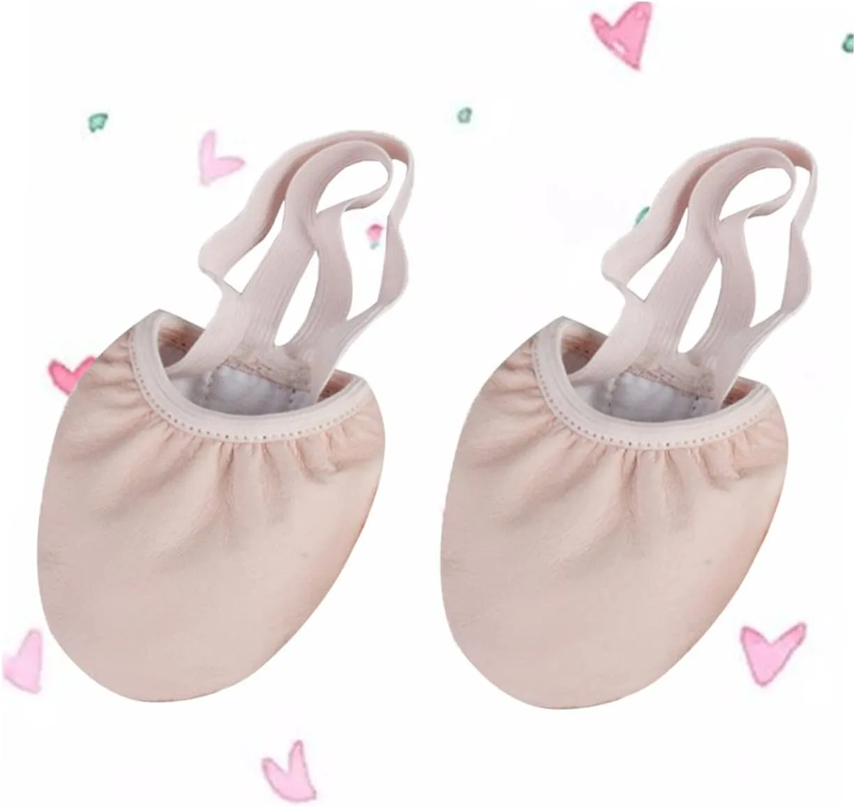 1 Pair Dance Sneakers Half Soles Dance Shoes for Women Non-Slip Breathable Elastic Band Design Ballet Shoes Pink