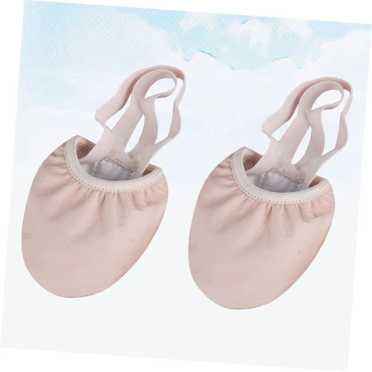 1 Pair Dance Sneakers Half Soles Dance Shoes for Women Non-Slip Breathable Elastic Band Design Ballet Shoes Pink