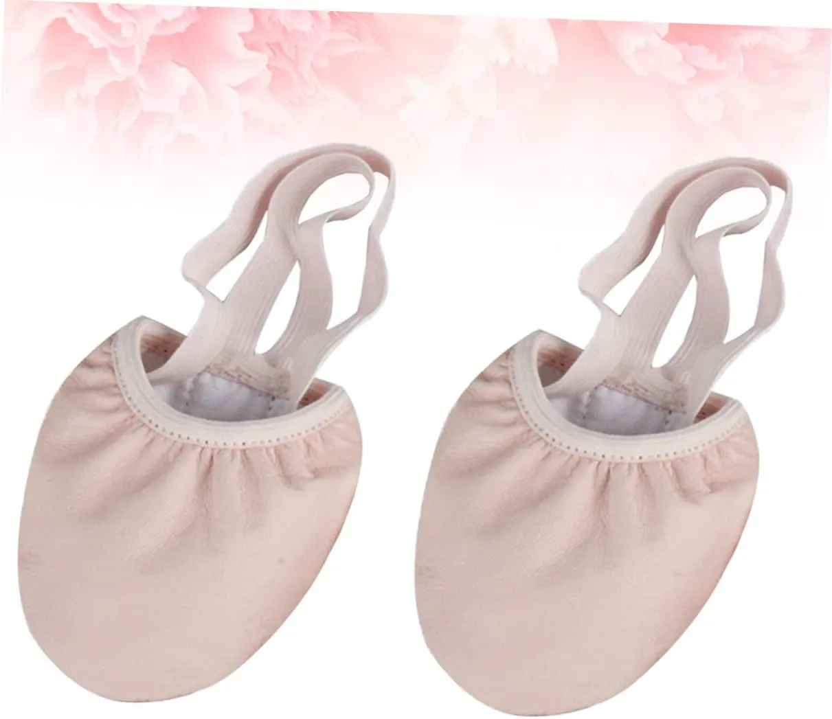 1 Pair Dance Sneakers Half Soles Dance Shoes for Women Non-Slip Breathable Elastic Band Design Ballet Shoes Pink