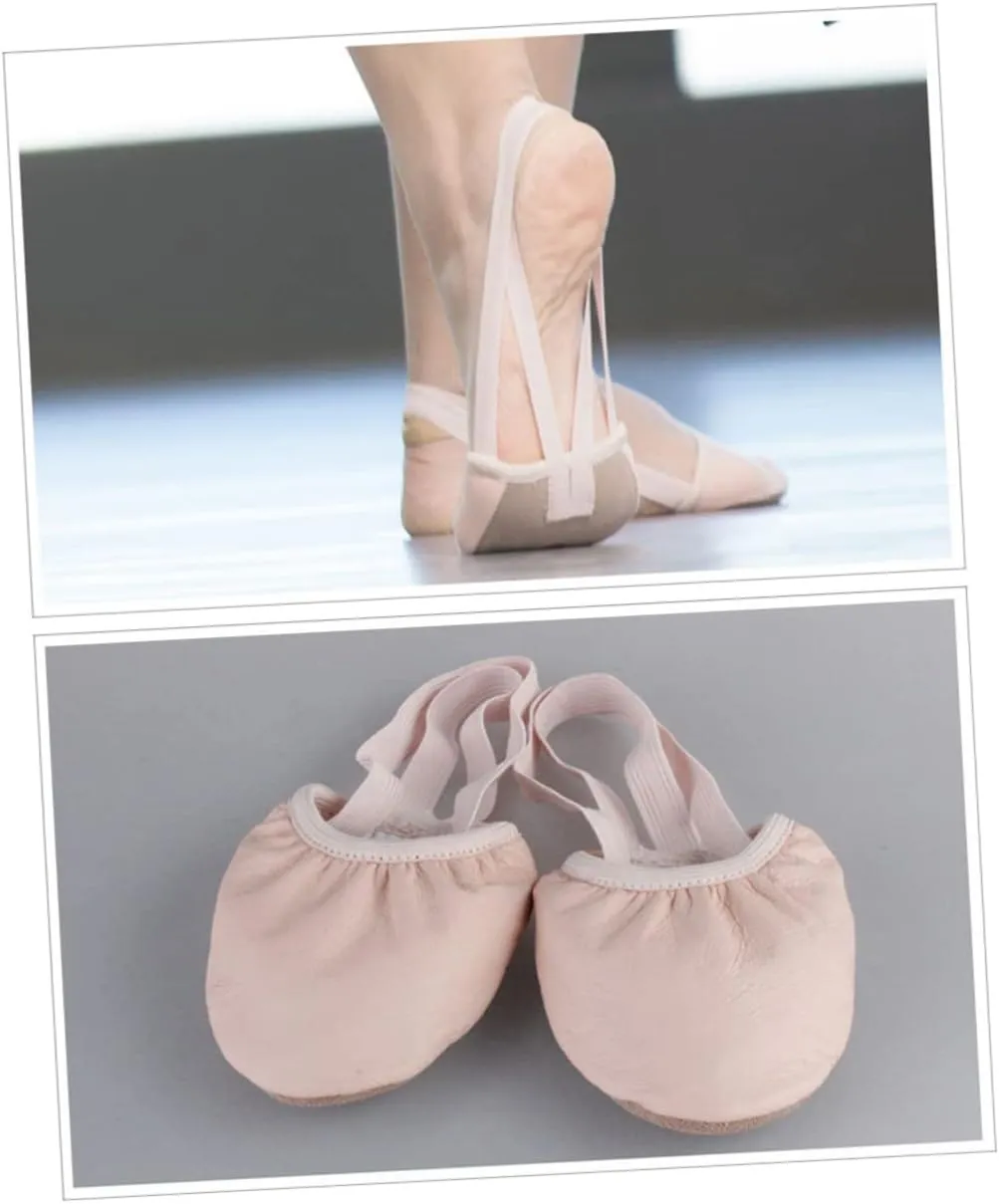 1 Pair Dance Sneakers Half Soles Dance Shoes for Women Non-Slip Breathable Elastic Band Design Ballet Shoes Pink