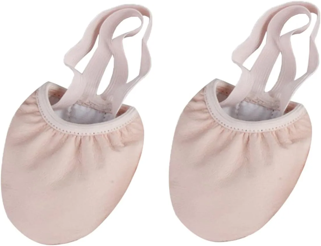 1Pair Ballet Dance Shoes Elastic Band Half Sole Toe Shoes for Adults Non Slip Breathable Design for Ballet Modern and Jazz Dance