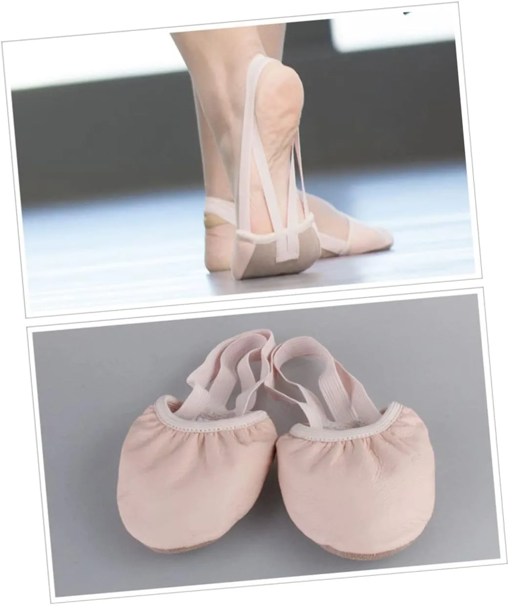 2 Pairs Elastic Band Half Sole Toe Shoes for Women Comfortable and Breathable Dance Shoes for Ballet Yoga Folk Modern Ballroom Jazz Dance Size 40