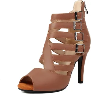 AOQUNFS Women Latin Dance Shoes Ballroom Salsa Practice Performance Dance Heels,K200