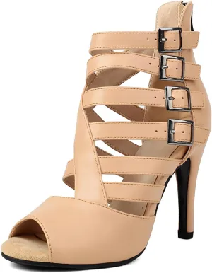 AOQUNFS Women Latin Dance Shoes Ballroom Salsa Practice Performance Dance Heels,K200