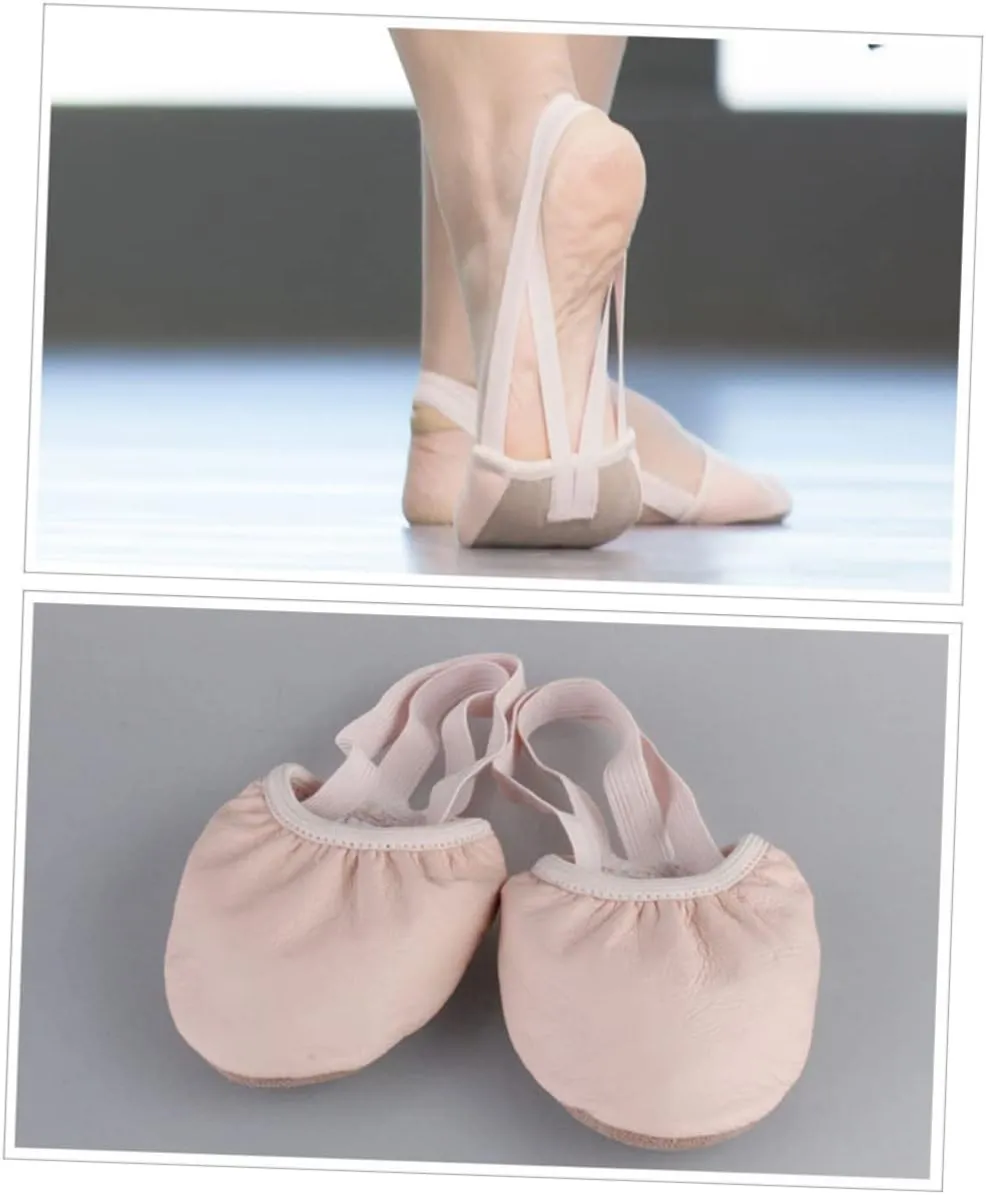 Ballet Shoes Half Soles Dance Shoes Elastic Band for Women Comfortable Non-Slip for Ballet Dance Training Yoga
