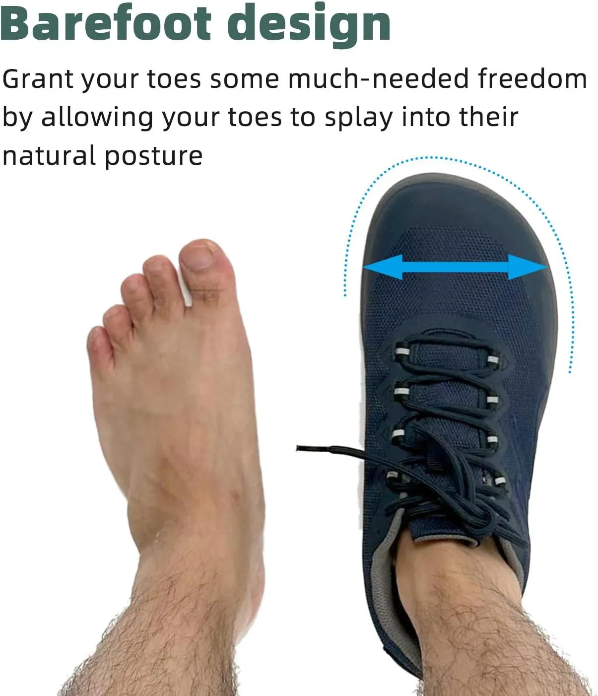 Barefoot Grounding Shoes Lace Up Wide Toe Box Conductive Flexible Outsole Zero Drop Connect to Earth More Energy Reduce Stress Enhancing Movement Better Sleep Pain Relief
