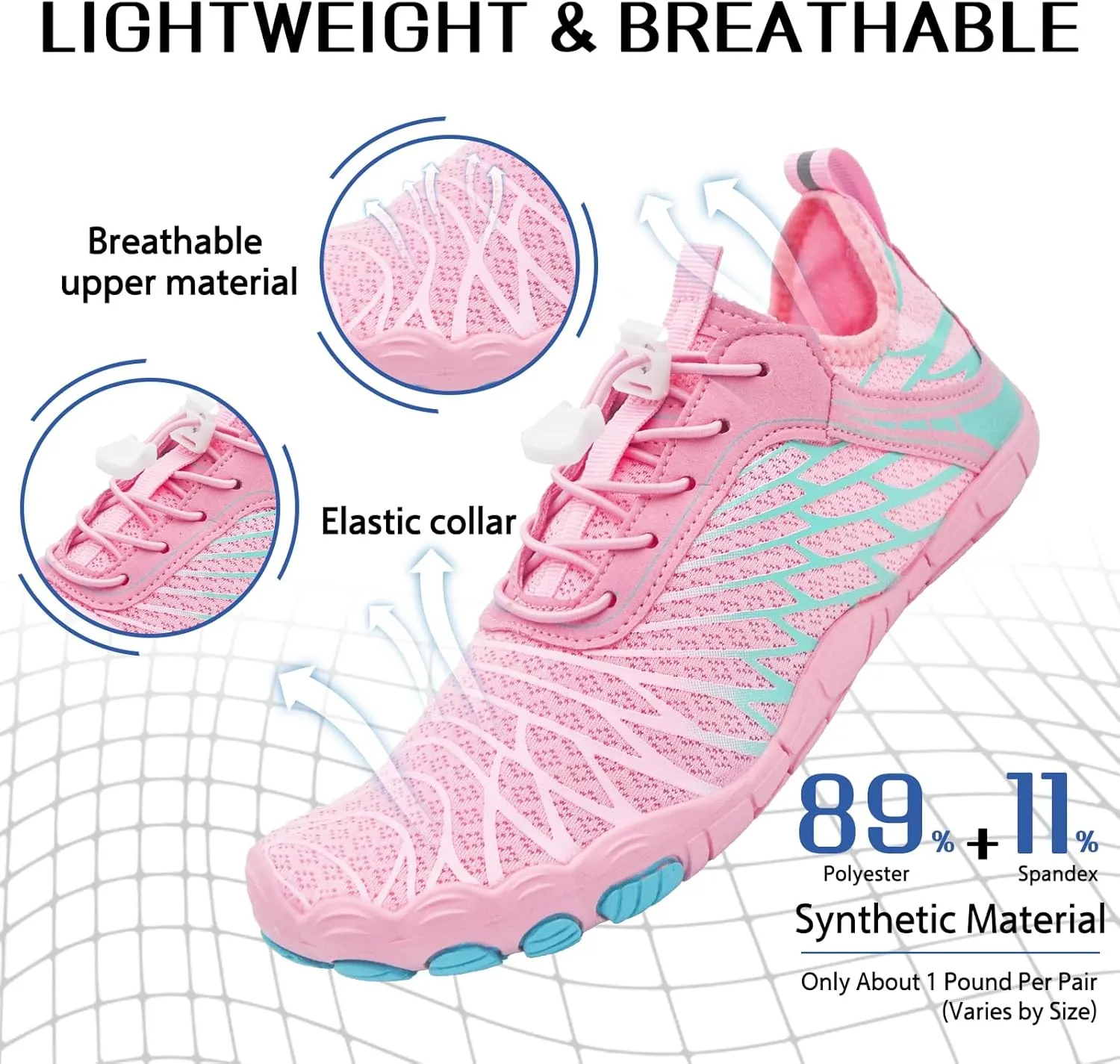 Barefoot Shoes Women Men Hike Comfortable Grounded Lightweight Footwear Non-Slip Sole Wide Toe Box