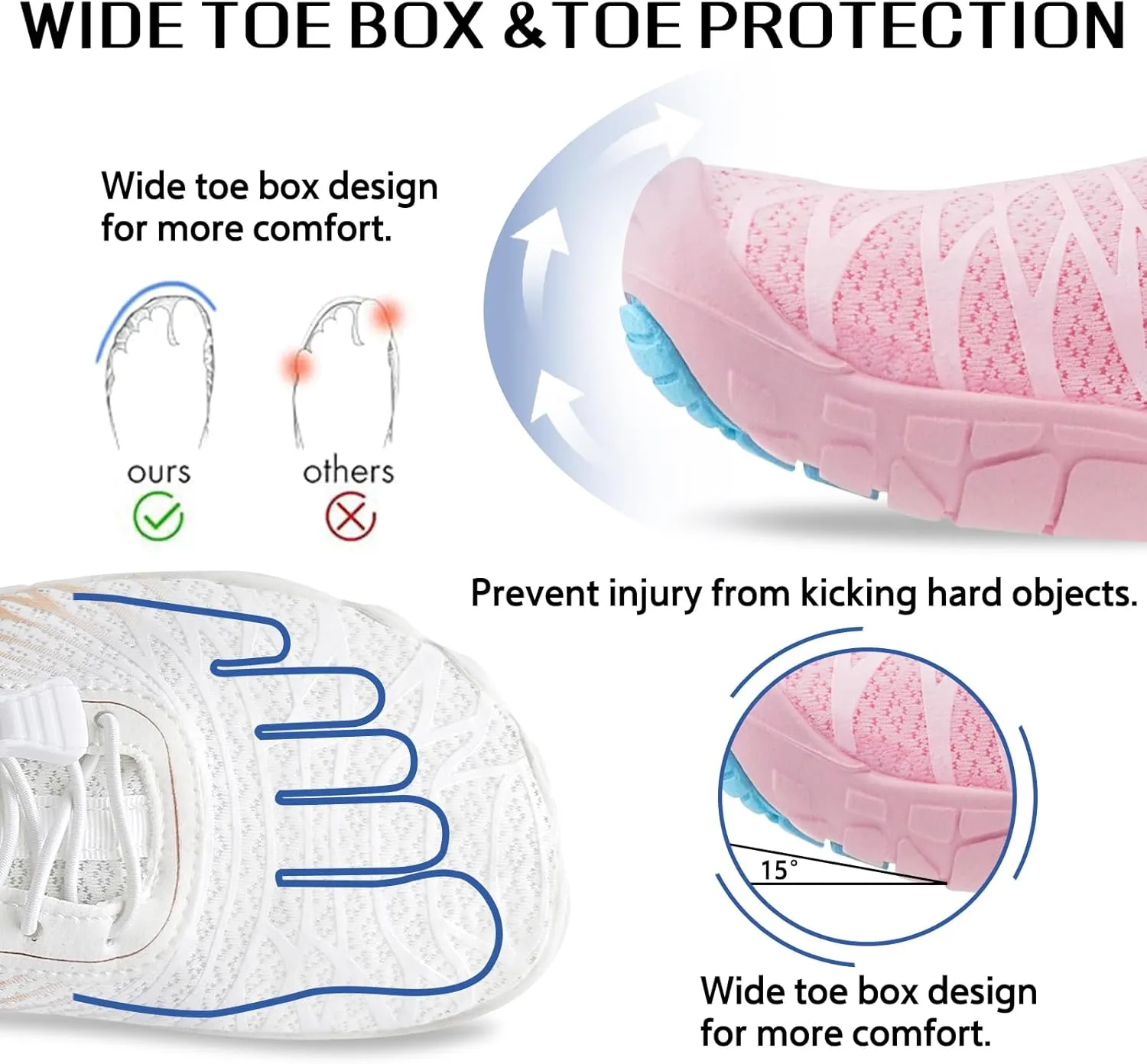 Barefoot Shoes Women Men Hike Comfortable Grounded Lightweight Footwear Non-Slip Sole Wide Toe Box