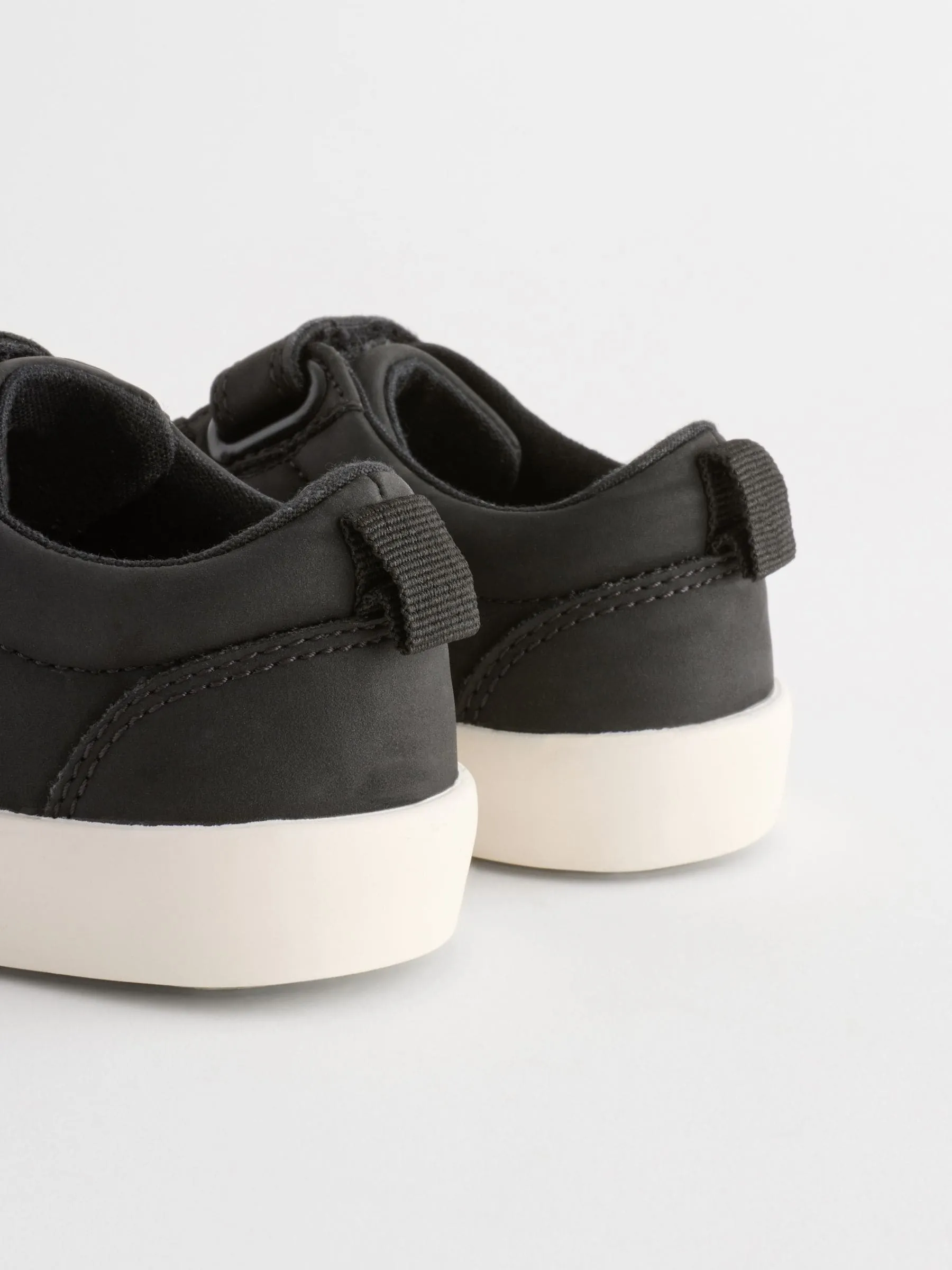 Black Standard Fit (F) Touch Fastening Elastic Lace Trainers