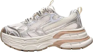 Breathable Chunky Sneakers for Women Fashion Platform Height Gain Sneakers Comfortable Non-Slip Lace Up Casual Walking Dad Shoes