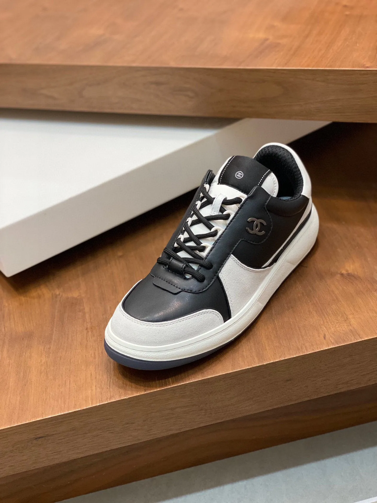 CC SNEAKERS SUEDE BLACK CALFSKIN