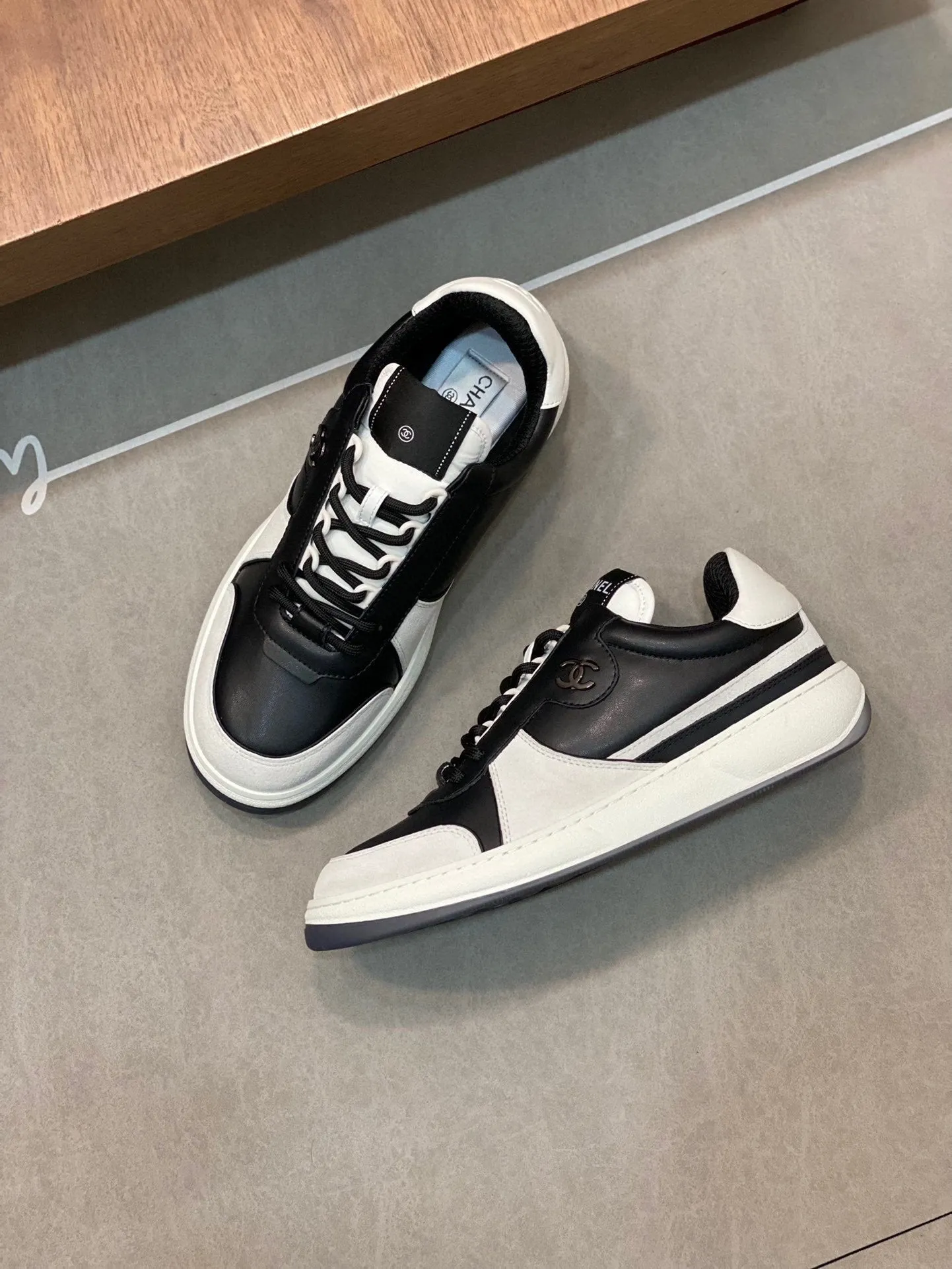 CC SNEAKERS SUEDE BLACK CALFSKIN