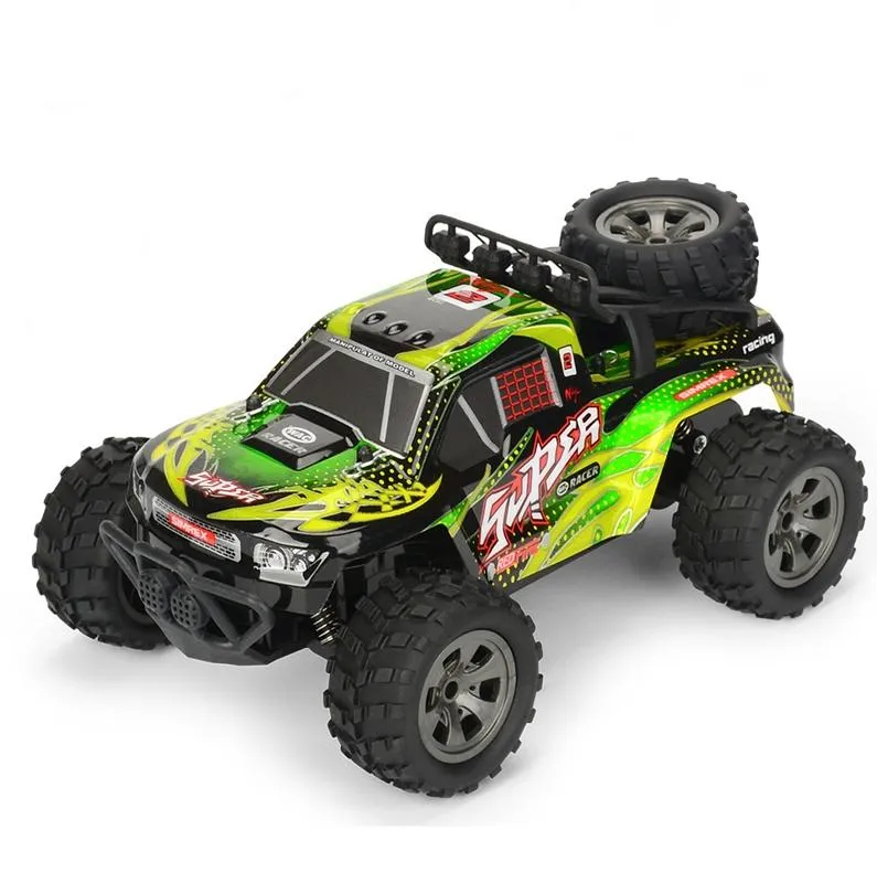 Charging Remote Control Car 2.4g Wireless Remote Control Four-way Cross-country Climbing Car 1:18 Car Model Gray Blue