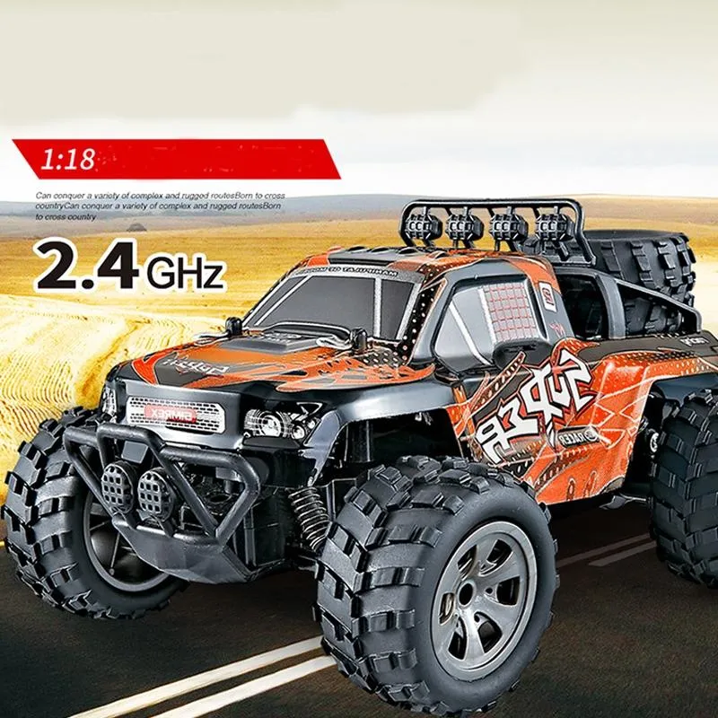 Charging Remote Control Car 2.4g Wireless Remote Control Four-way Cross-country Climbing Car 1:18 Car Model Gray Blue