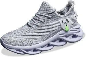 EGMPDA Men Shoes Running Slip On Tennis Walking Shoes Lightweight Breathable Sneakers for Gym Work Casual Soft Sole Trainers Non Slip Athletic Footwear Light_Green Size US 6.5