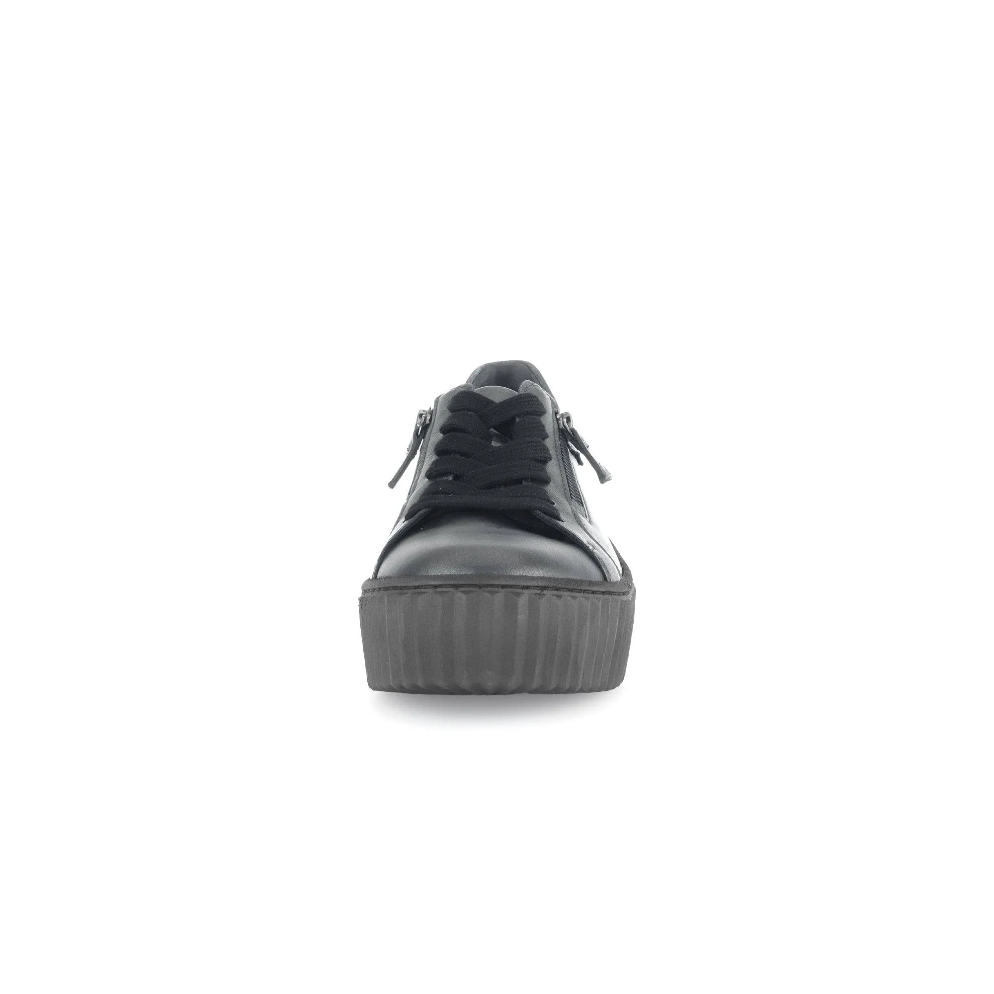 Gabor Dolly 53.200.69 Ladies Silver Leather Lace Up Trainers