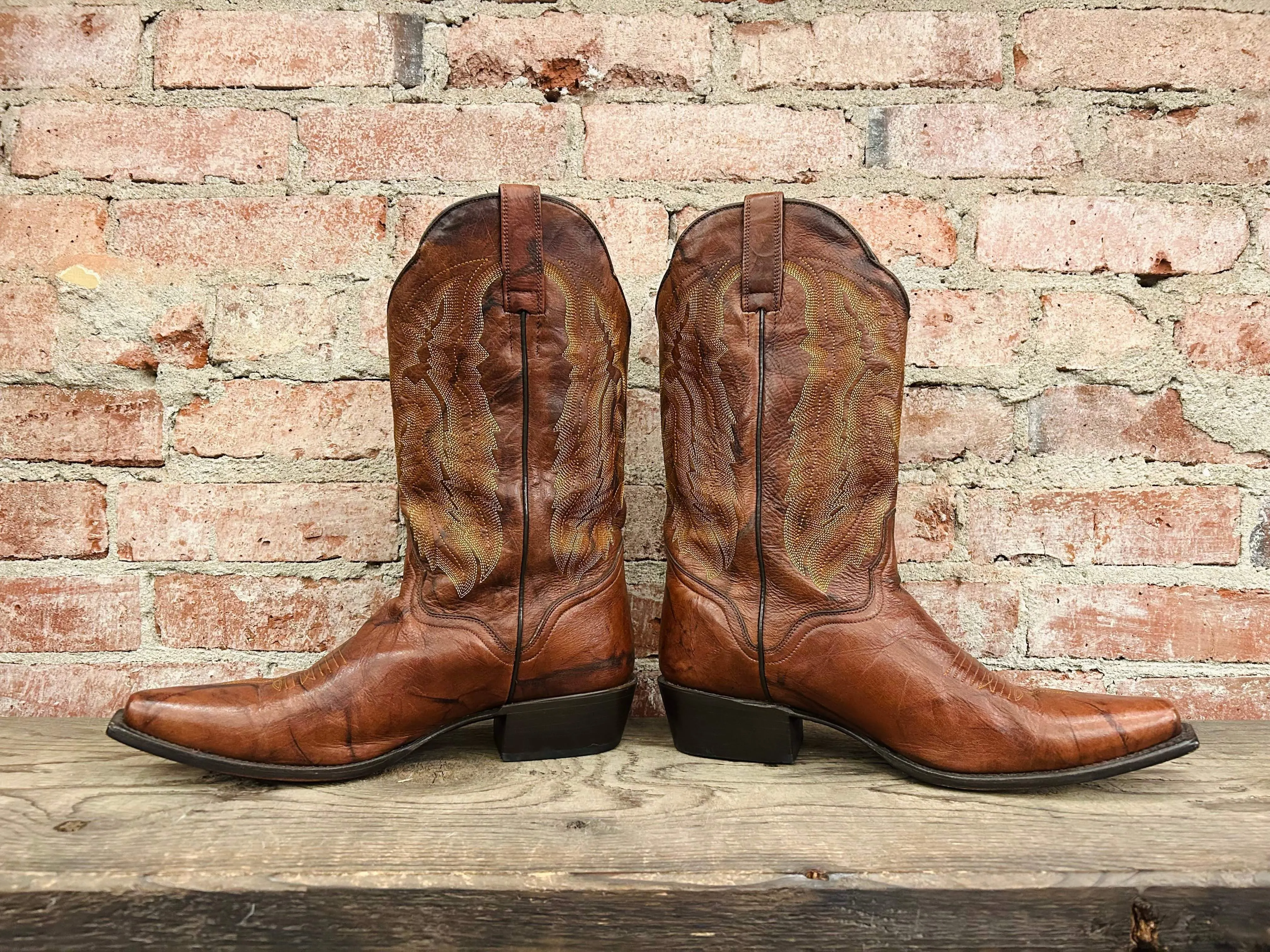 JB Dillon Genuine Leather Cowboy Boots Men's Size 11 Wide