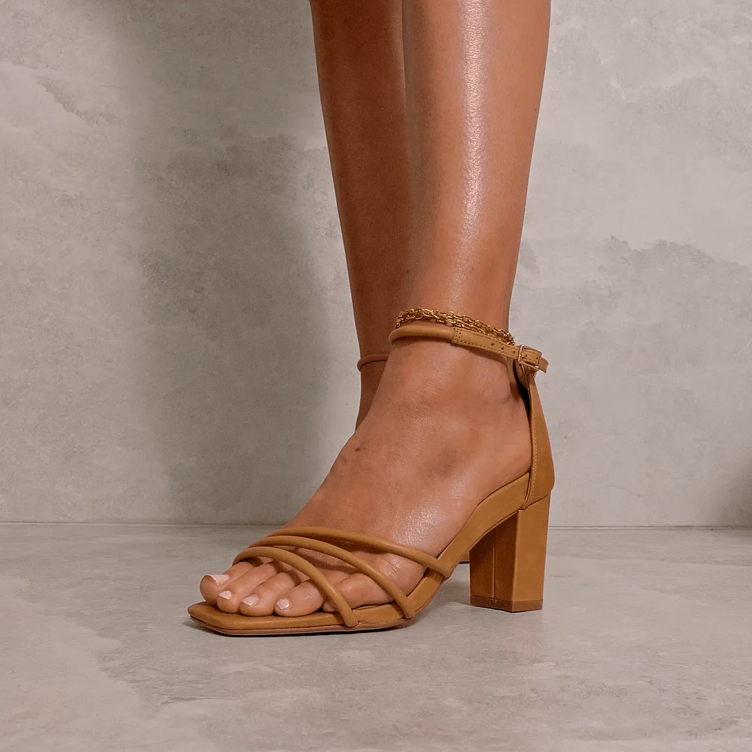 Linnet Tan Leather High Heels
