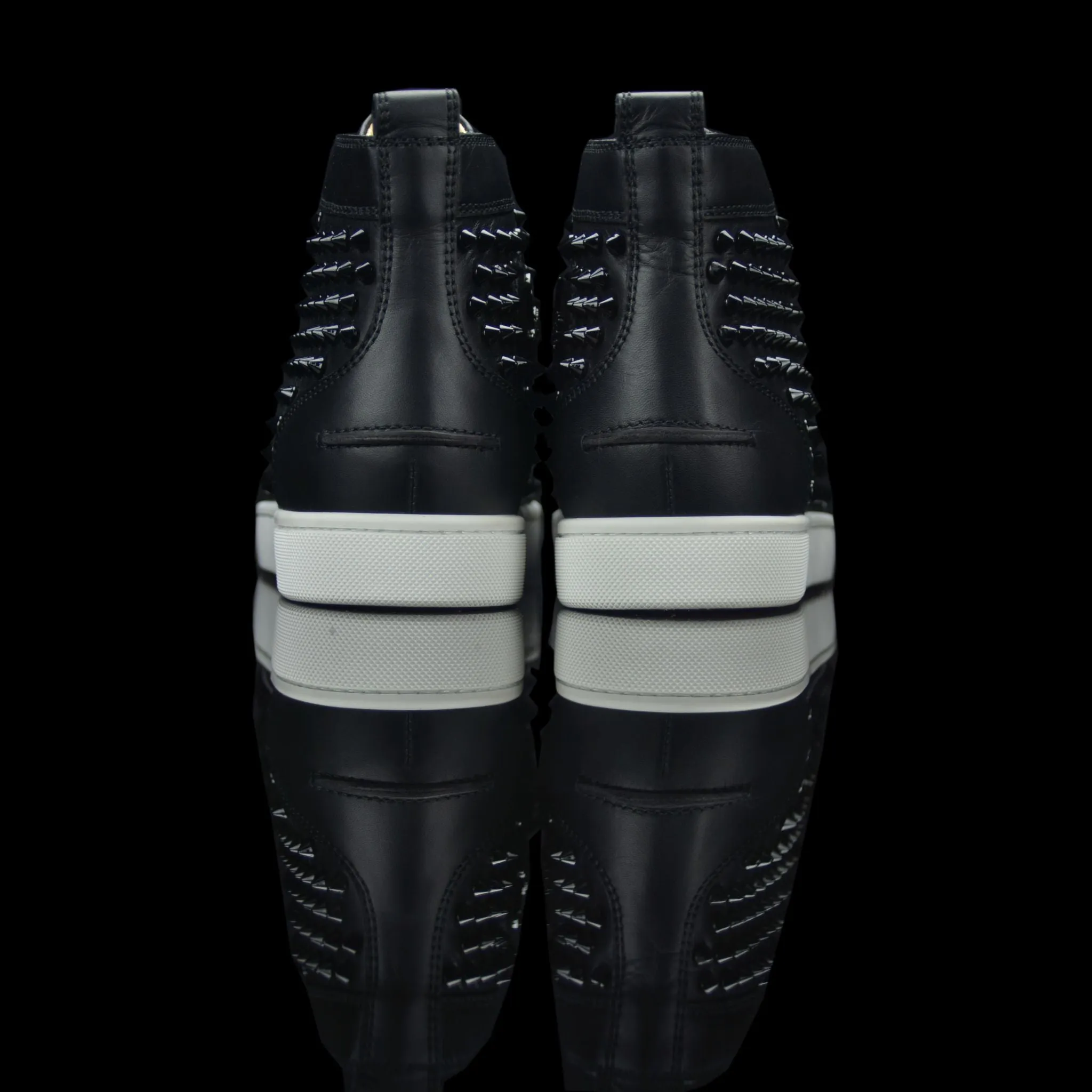 Louis Spikes Calf Black White