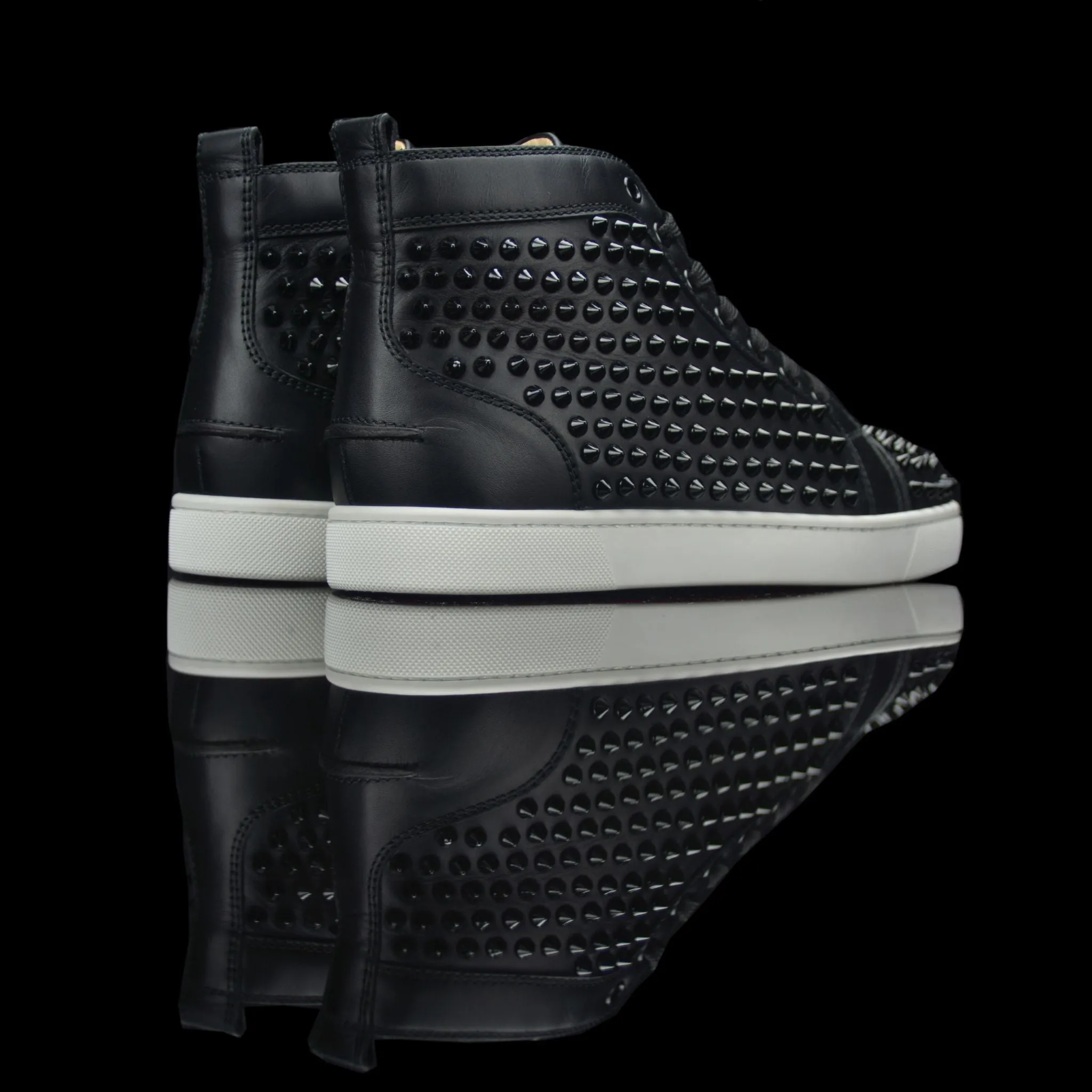 Louis Spikes Calf Black White