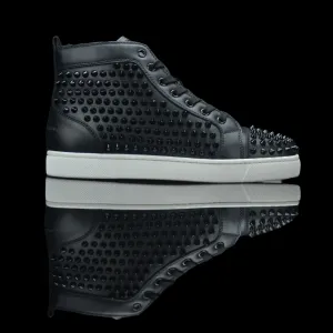 Louis Spikes Calf Black White