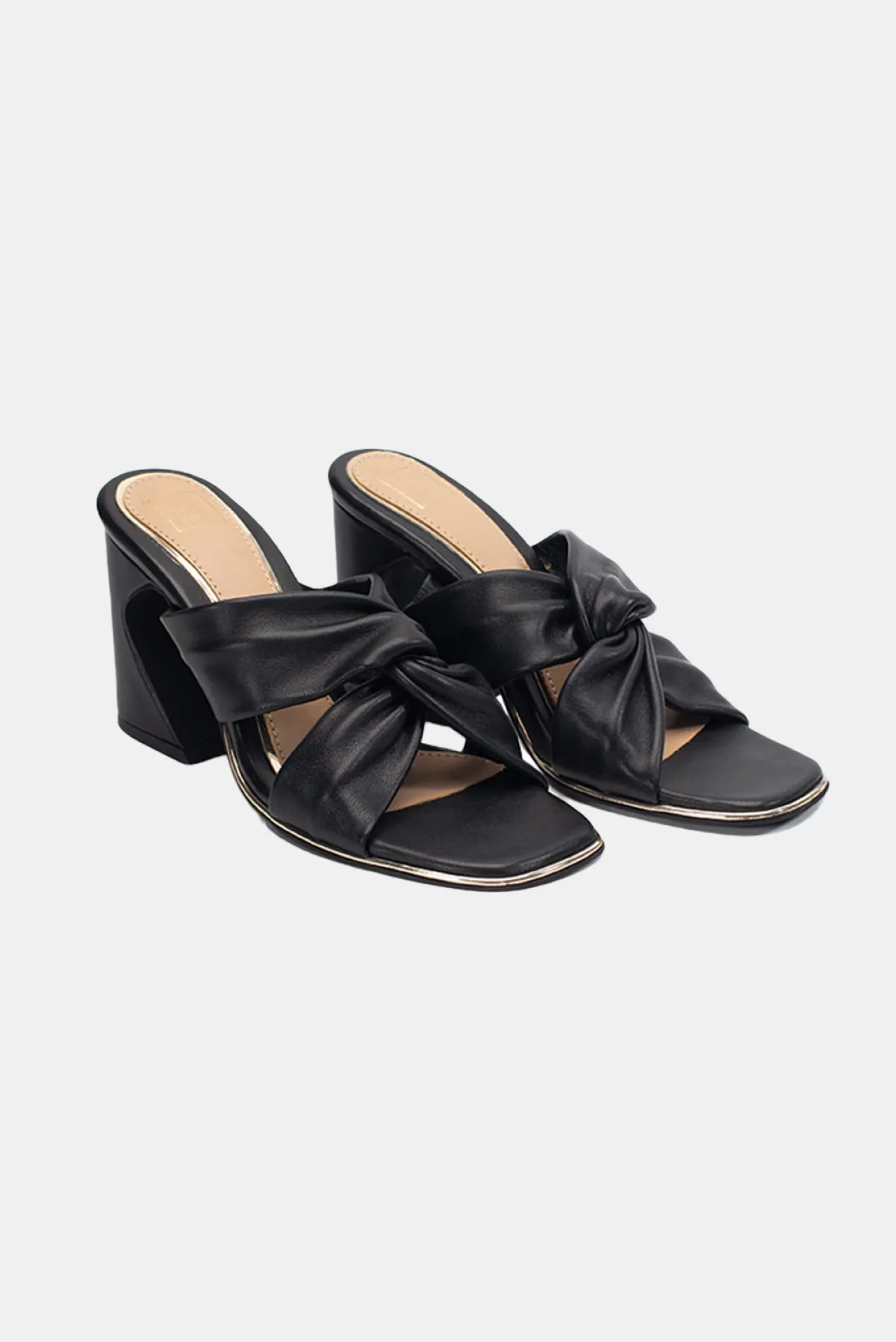 Lulu Block Heels -  Black