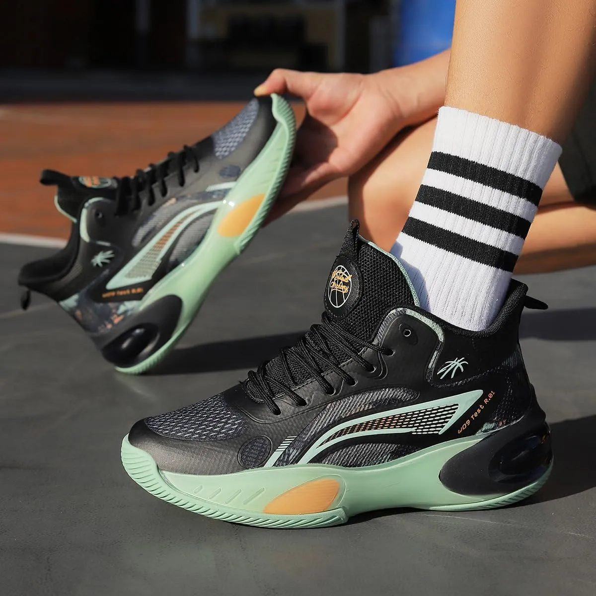 Mens Basketball Shoes Fashion Sneakers Athletic Comfortable Lightweight Non Slip Outdoor Sport Shoe