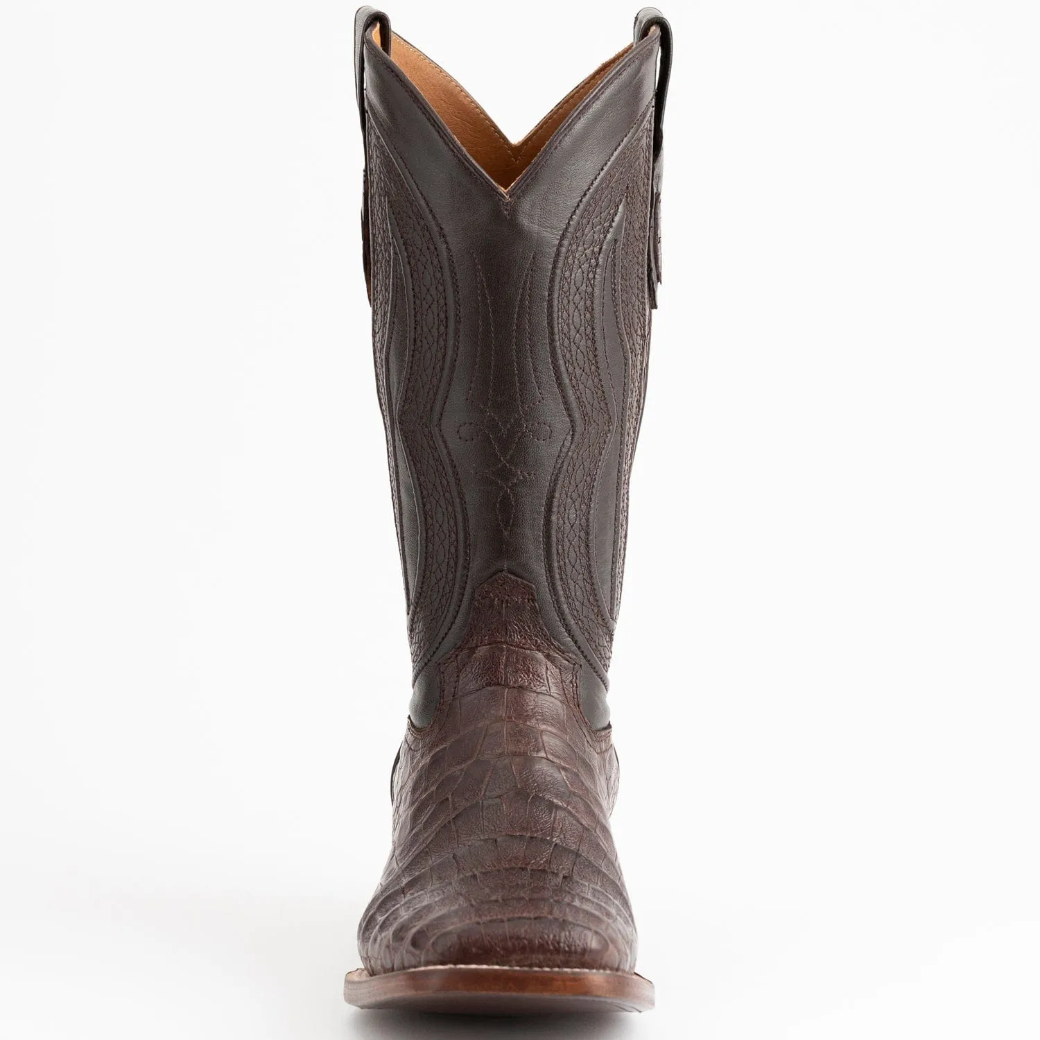 Men's Ferrini Dakota Caiman Belly Square Toe Boots 1249309