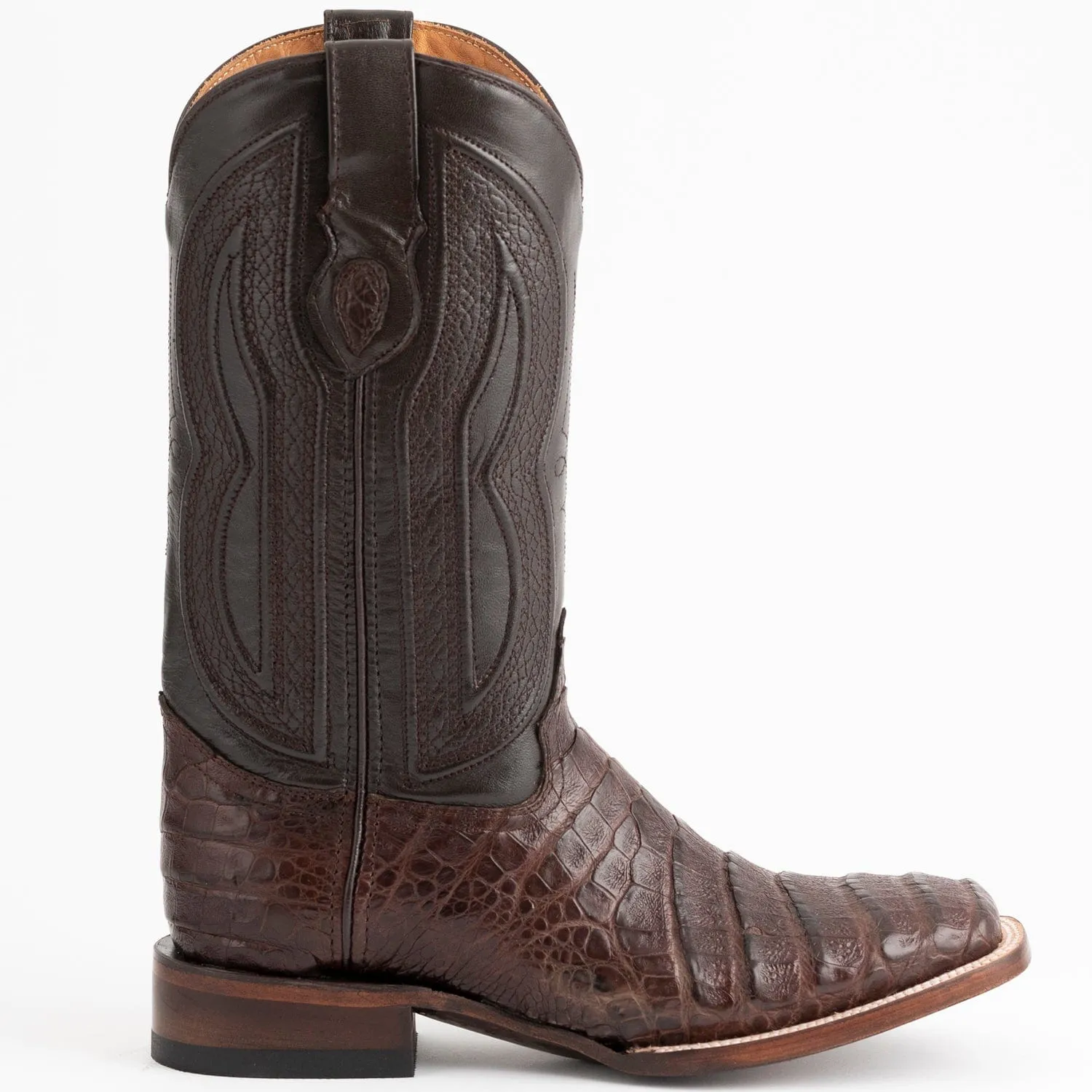 Men's Ferrini Dakota Caiman Belly Square Toe Boots 1249309