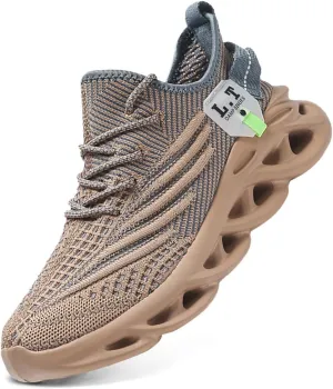 Mens Running Shoes, Fashion Thin Light Breathable Mesh Walking Tennis Shoes, Comfortable Cushioning Sneakers, Non Slip Gym Workout Jogging Cross Training Athletic