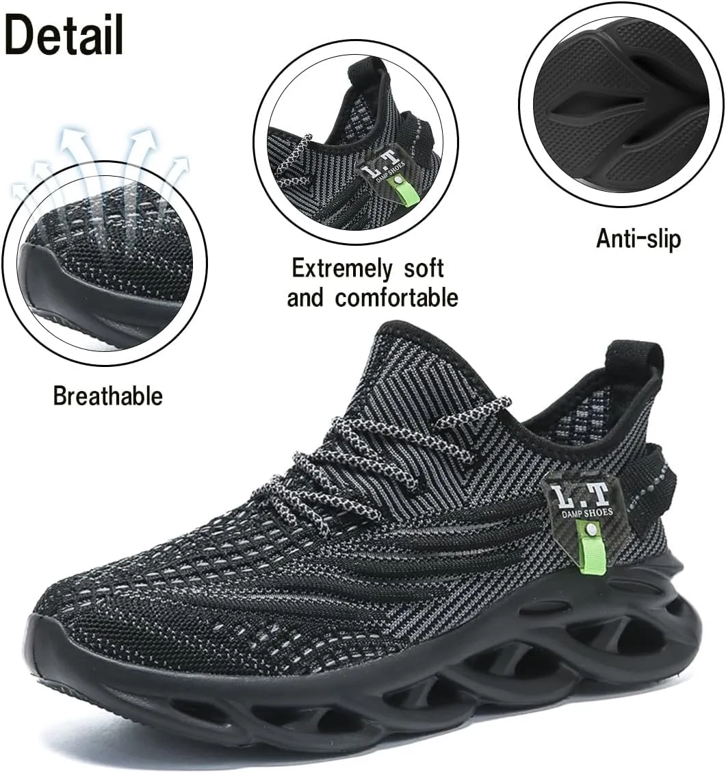 Mens Running Shoes, Fashion Thin Light Breathable Mesh Walking Tennis Shoes, Comfortable Cushioning Sneakers, Non Slip Gym Workout Jogging Cross Training Athletic