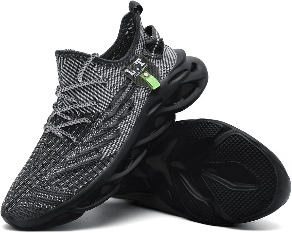 Mens Running Shoes, Fashion Thin Light Breathable Mesh Walking Tennis Shoes, Comfortable Cushioning Sneakers, Non Slip Gym Workout Jogging Cross Training Athletic