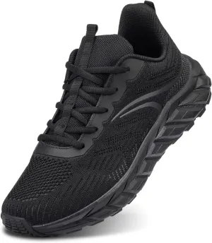 Men's Wide Walking Shoes Breathable Mesh Athletic Sneakers Wide Toe Box Shoes with Arch Support for Plantar Fasciitis