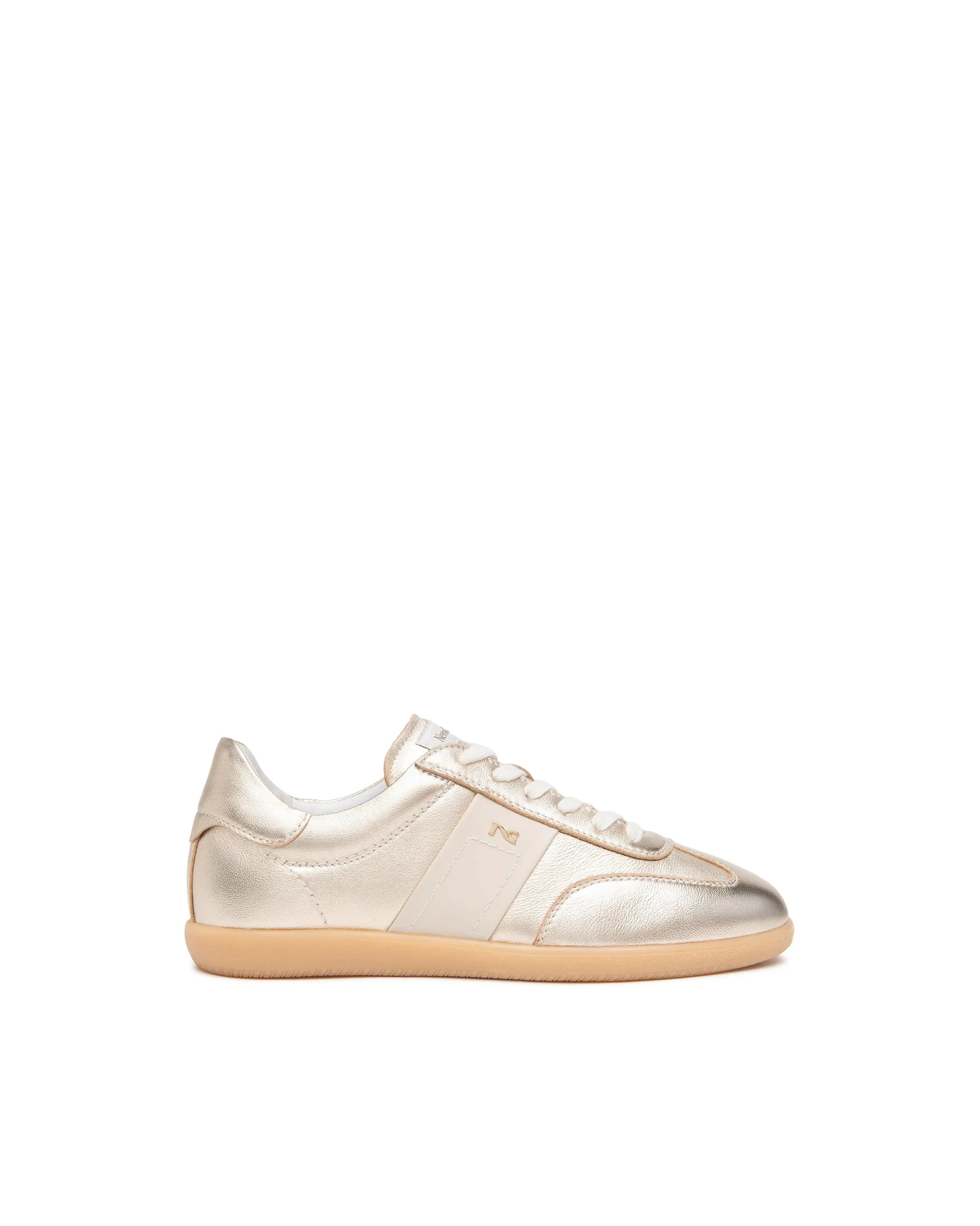 NeroGiardini Gold Leather Trainers