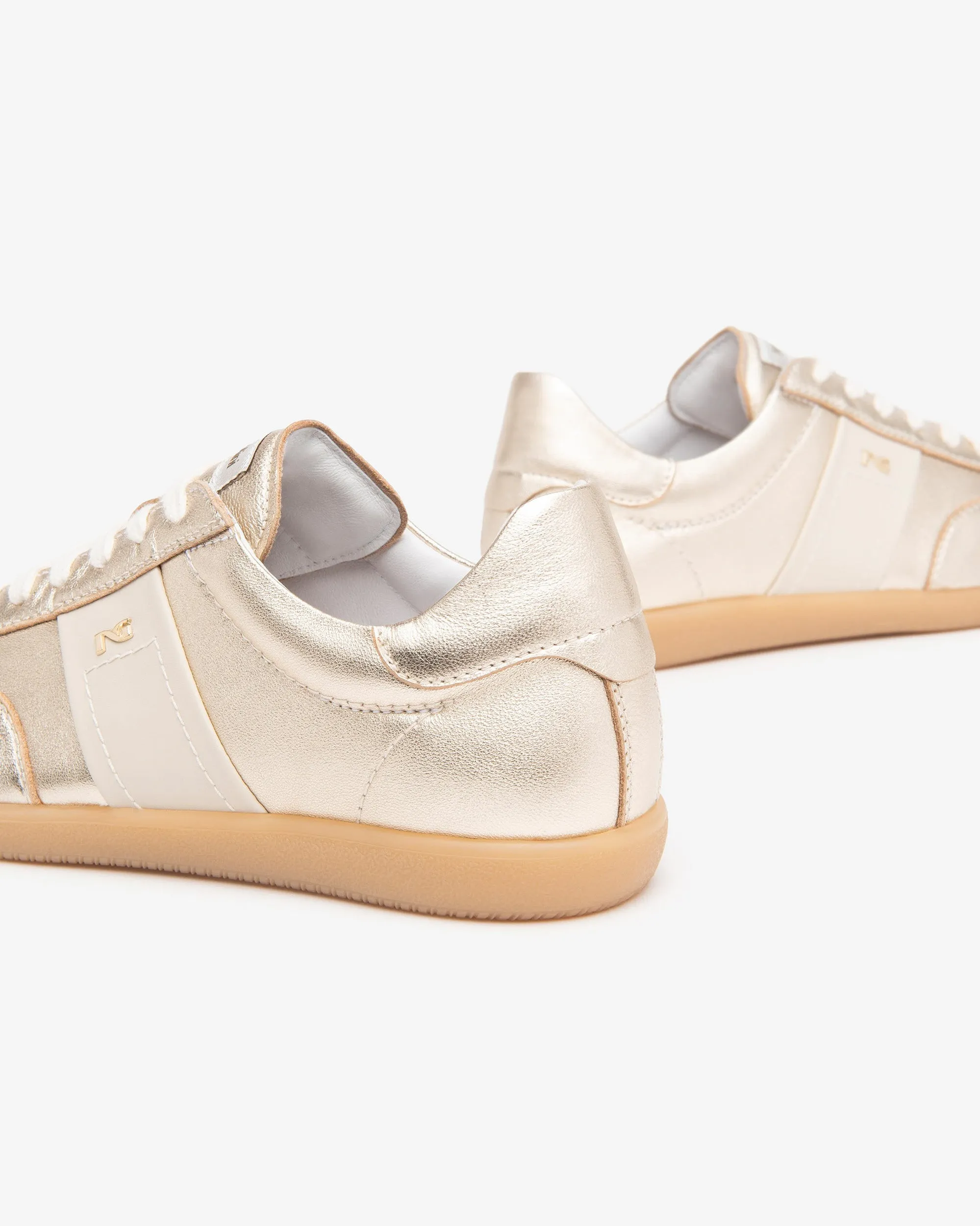 NeroGiardini Gold Leather Trainers