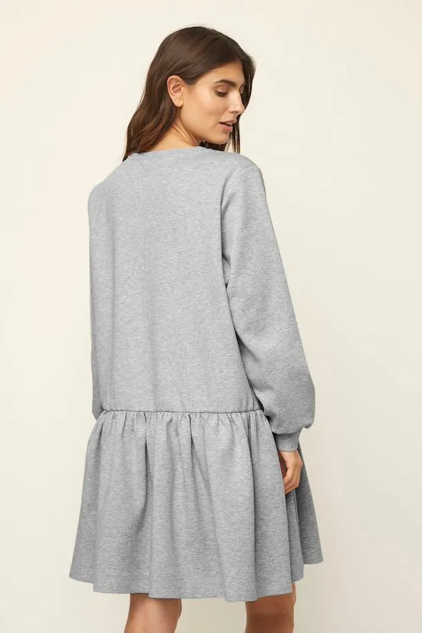 Part Two Elvia jersey sweat shirt dress in Grey Melange