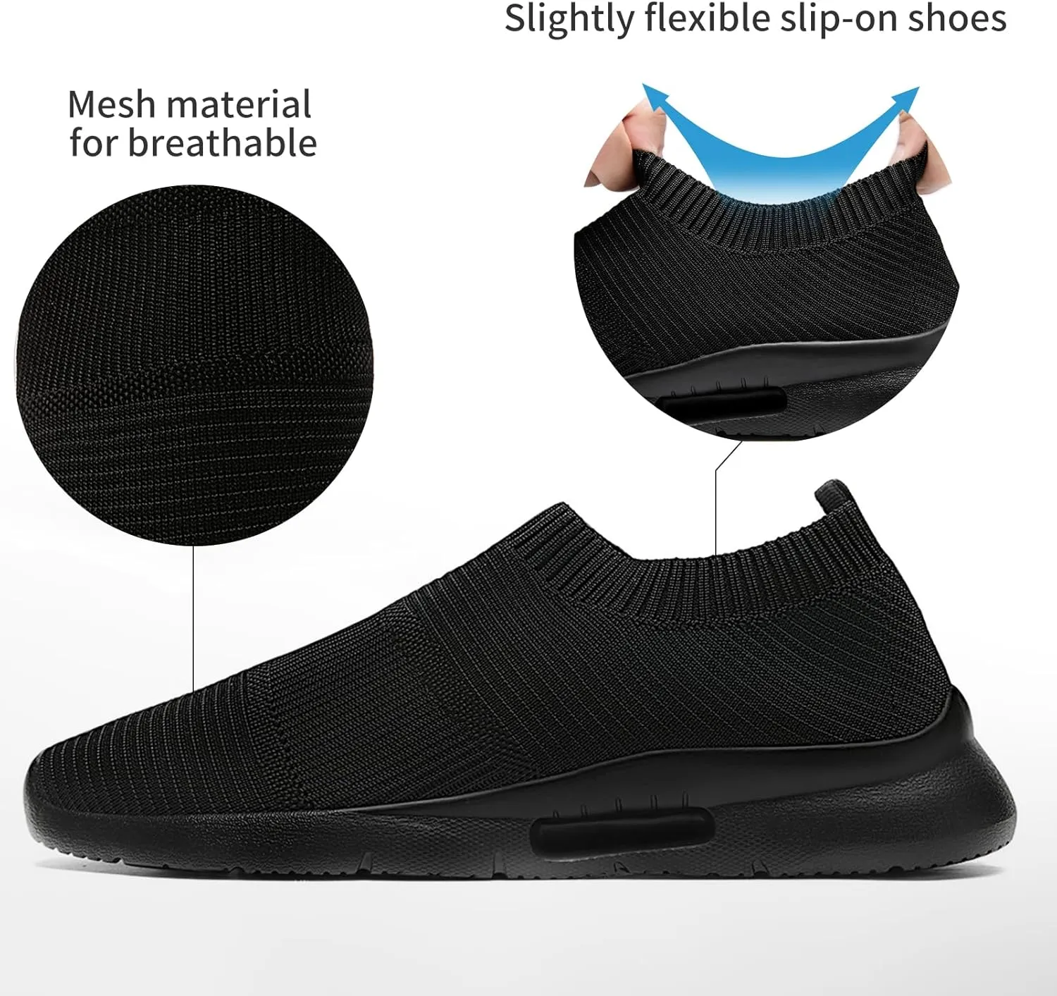 Running Shoes for Men Tennis Slip On Sneakers Breathable Fashion Mesh
