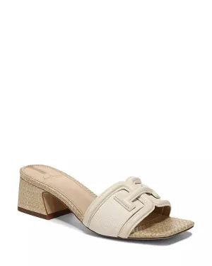 Sam Edelman Waylon Block Heel Slides - Modern Ivory
