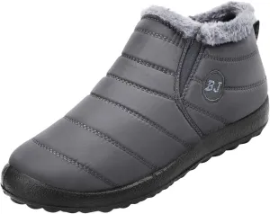 Scurtain Womens and Men Snow Boots Non-slip Ankle Winter Fur Booties for Couple