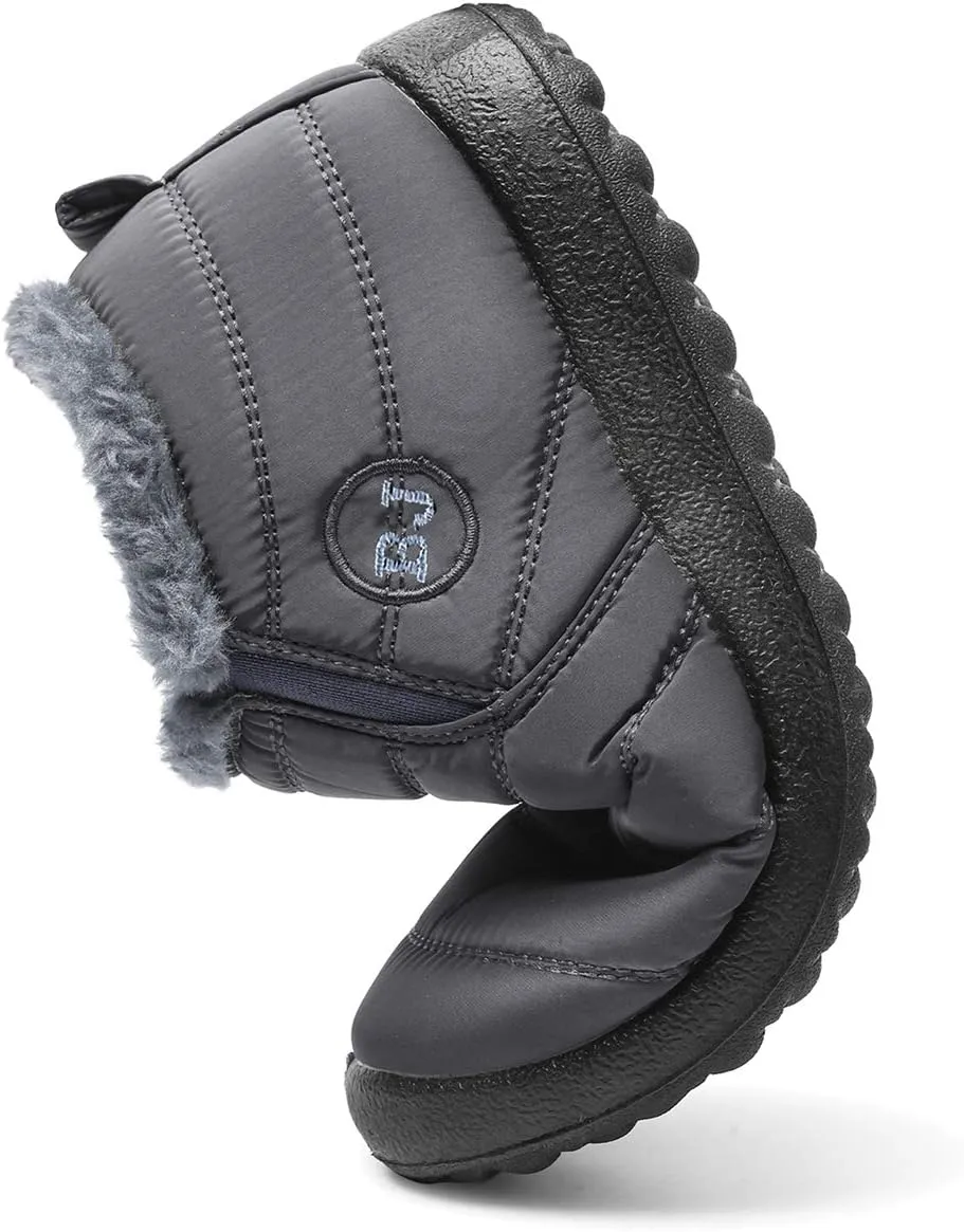 Scurtain Womens and Men Snow Boots Non-slip Ankle Winter Fur Booties for Couple