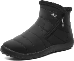 Scurtain Womens and Men Snow Boots Non-slip Ankle Winter Fur Booties for Couple