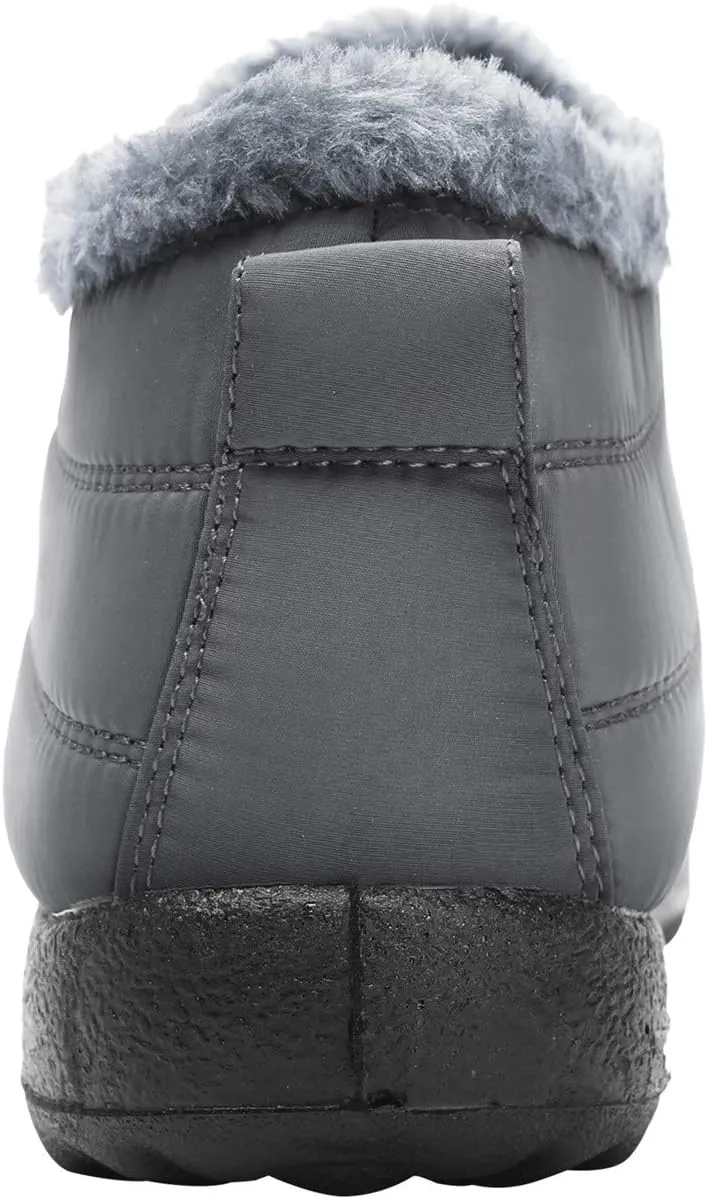 Scurtain Womens and Men Snow Boots Non-slip Ankle Winter Fur Booties for Couple