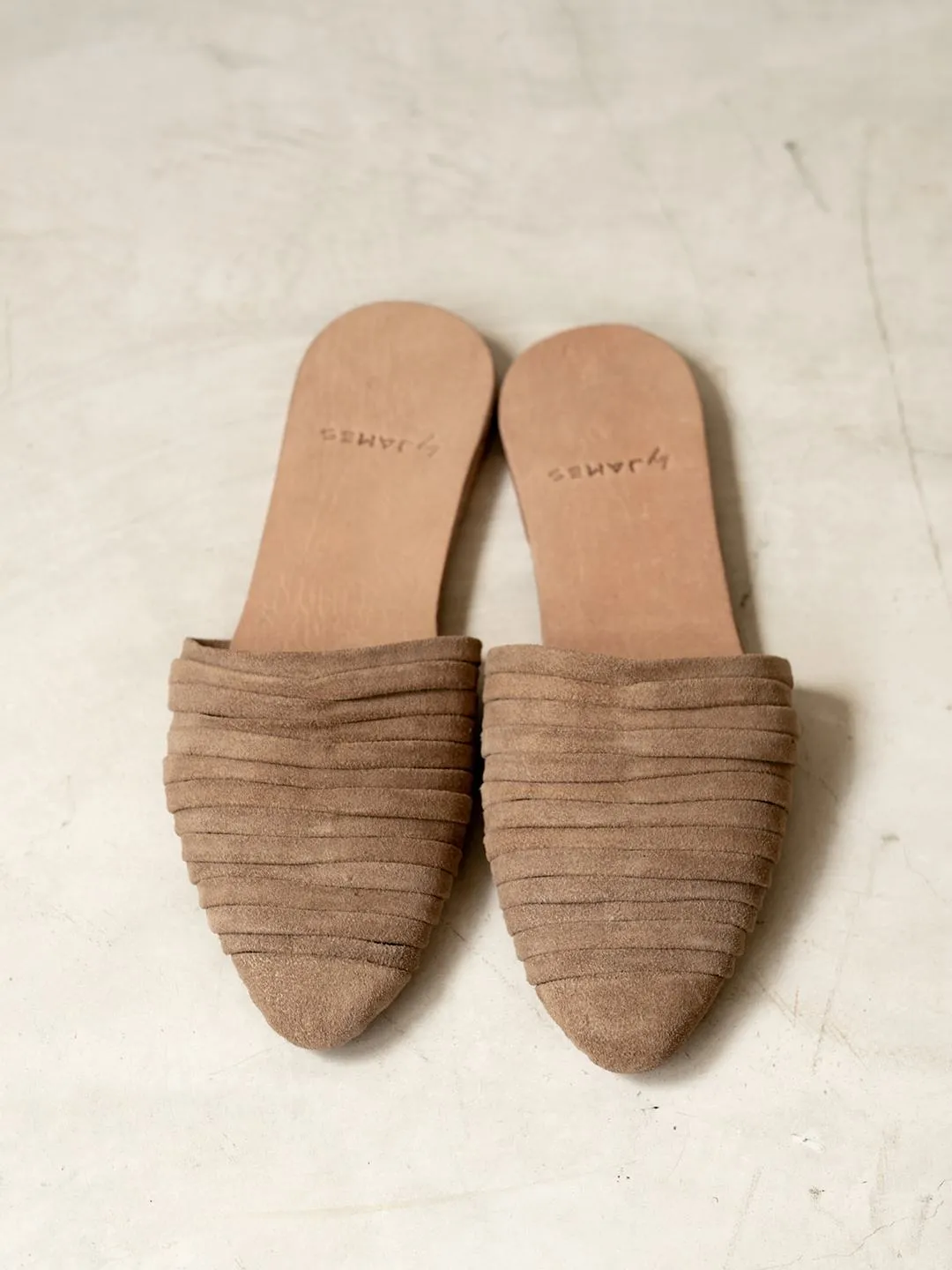 Sloan Suede Slides Nude