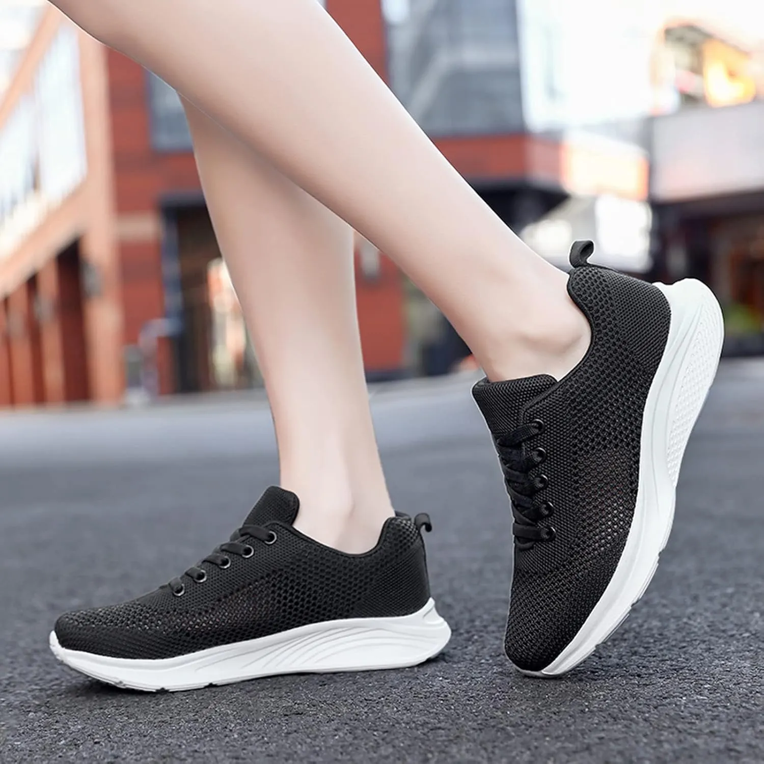 Women's Walking Shoes Lightweight Breathable Running Shoes Tennis Shoes Womens Walking Business Casual Shoes Black Sneakers Tennis Shoe Cross Trainer Shoe